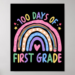 Poster 100e Jour De 1ère Année Enseignant Enfants 100 Jou
