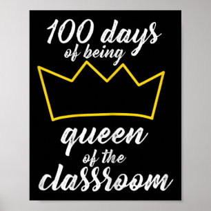 Poster 100e jour de conception scolaire pour les enseigna