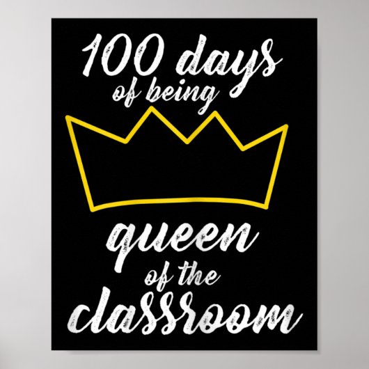 Poster 100e jour de conception scolaire pour les enseigna (Devant)
