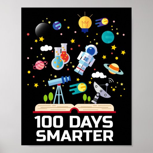Poster 100e Jour De L'École 100 Jours Livres Smarter Espa (Devant)