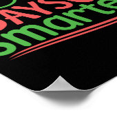 Poster 100e Jour De L'École 100 Jours Plus Intelligent (Coin)