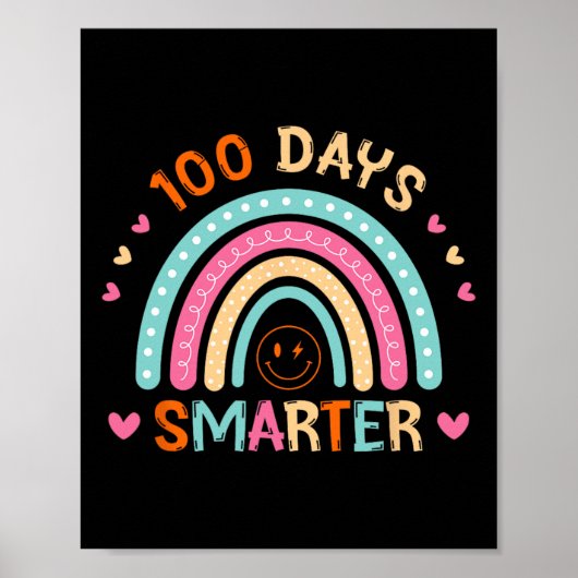 Poster 100e Jour De L'École Enseignant 100 Jours Smarter (Devant)