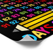 Poster 100e Jour De L'Enseignant 100 Jours Numéros De Mat (Coin)