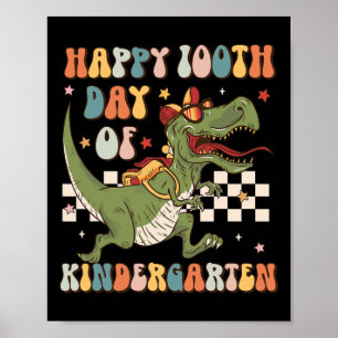 Poster 100e Jour De Maternelle 100 Jours De Trex