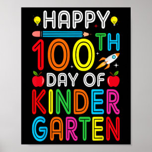 Poster 100E Jour De Maternelle Enseignant Enfants 100 Jou