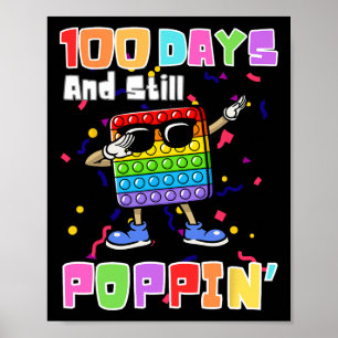 Poster 100E Jour De Scolaires Garçons Filles Enfants 100