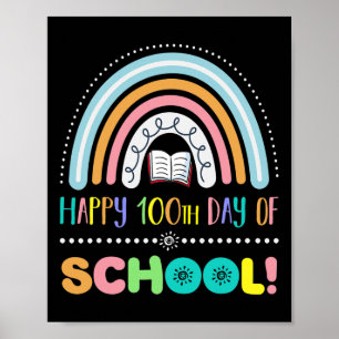 Poster 100E Jour D'École Enfants Garçons Étudiants Et Les