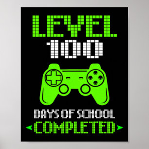 Poster 100E Jour D'École Pour Enfants Garçons 100 Jours D