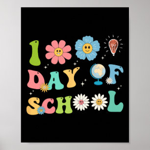 Poster 100E Jour D'Enseignants Scolaires Enfants Joyeux 1