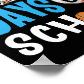 Poster 100E Jours De L'École De Baseball De Basketball (Coin)