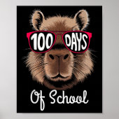 Poster 100ème Jour De Cool D'École Capybara 100 Jours Plu (Devant)