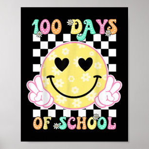 Poster 100ème Jour De L'École Sourire Super Visage 100 Jo