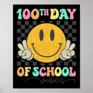 Poster 100ème Jour De Vibes Scolaires Mignonne Sourire Vi