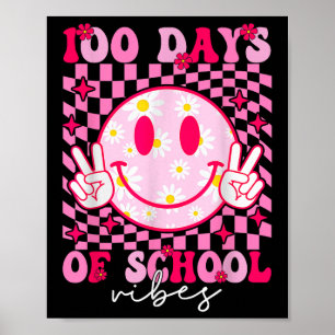 Poster 100ème Jour De Vibes Souris Rose Visage 100 Jours