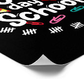 Poster 100ème Jour D'École Pour Enseignants Enfants 100 J (Coin)