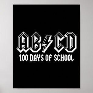 Poster 100ème Jour D'Enseignants Scolaires Enfants Enfant