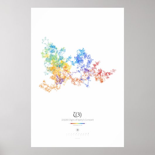 Poster 100k chiffres de la constante d'Apéry (clair) (Devant)
