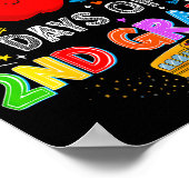 Poster 100th Days Of 2nd Grade 100 Days Toddler Girl (Coin)