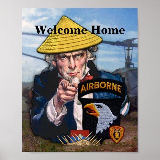 Poster 101e ABN DIV Airborne Vietnam Vets Fort Campbell (Devant)