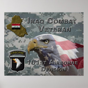 Poster 101e Division aéroportée Irak Vétéran de combat