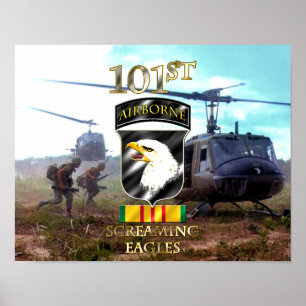 Poster 101st Vétéran v2 du Vietnam de Division Aéroportée