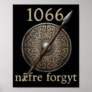 Poster 1066 Naefre Forgyt N'oubliez Jamais Angleterre Vik