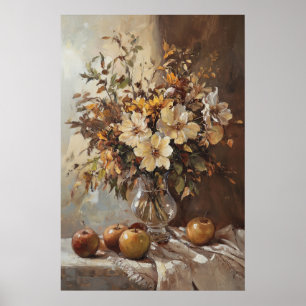 Poster 1070 Fleurs Et Pommes D'Automne