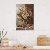 Poster 1070 Fleurs Et Pommes D'Automne (Cuisine)