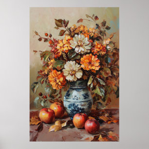 Poster 1080 Fleurs Et Pommes D'Automne