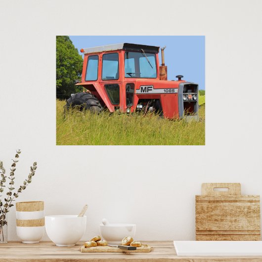 Poster 1085 Massey Ferguson Garé Dans Un Champ (Cuisine)