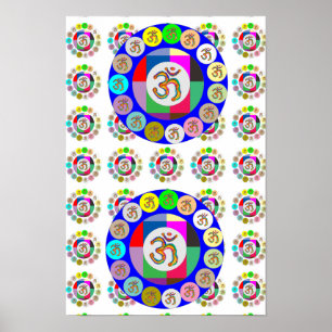 Poster 108 Chant : OM MANTRA OmMantra Pattern