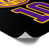Poster 10 Ans Basketball Baller Purple Et (Coin)