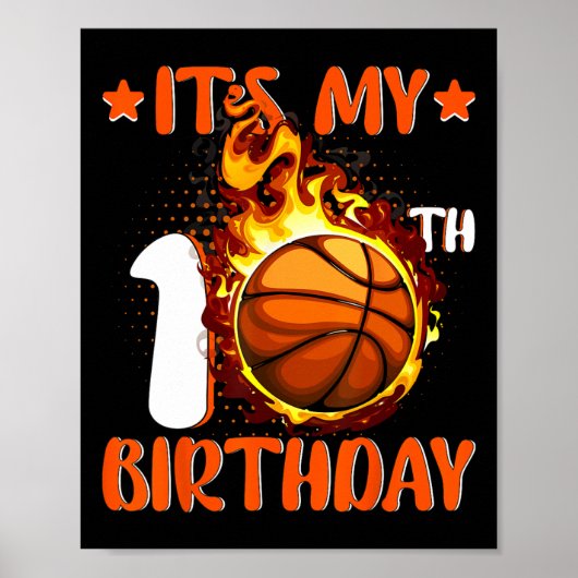 Poster 10 ans C'est mon 10e anniversaire Bysketbyll (Devant)