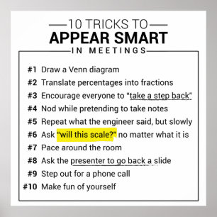 Poster 10 astuces pour apparaître intelligentes pendant l