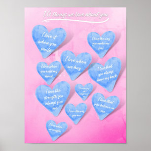 Poster 10 choses que nous aimons à votre sujet