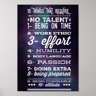 Poster 10 choses qui n'ont besoin d'aucun talent