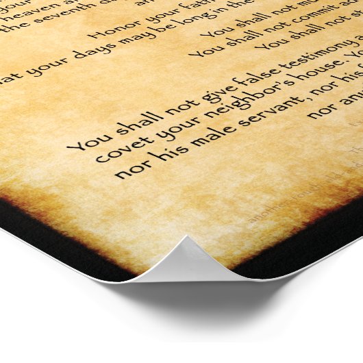Poster 10 Commandements (Coin)