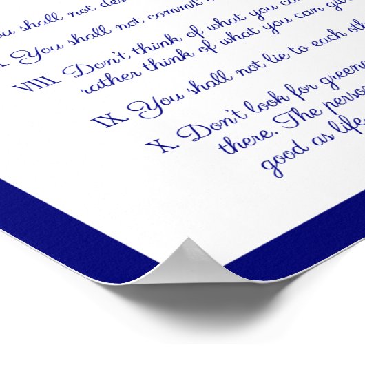 Poster 10 Commandements du mariage (Coin)