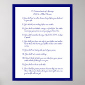 Poster 10 Commandements du mariage (Devant)