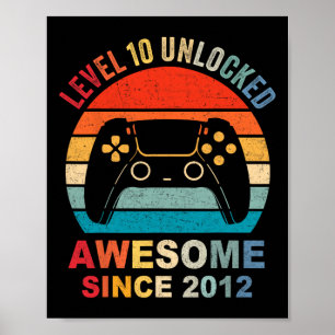 Poster 10 Déverrouillé Awesome 2012 jeu vidéo 10e anniver