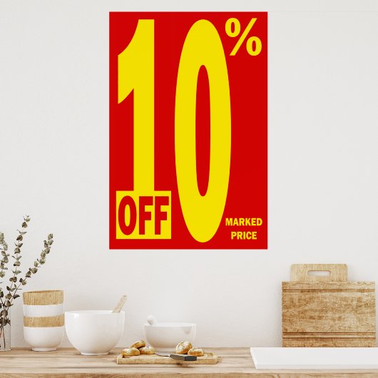 POSTER 10% DU PRIX MARQUÉ (Cuisine)