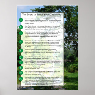 Poster 10 étapes pour stimuler votre créativité