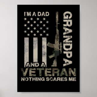 Poster 10 Je suis un père grand-père vétéran cadeau en dé