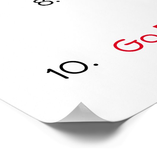 Poster 10 Perte de poids Conseils d'alimentation (Coin)