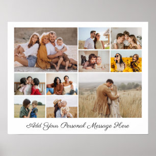 Poster 10 Photo Collage Ajoutez Votre Propre Salutation