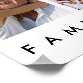 Poster 10 Photo Collage La Famille Est Tout Citation Blan (Coin)