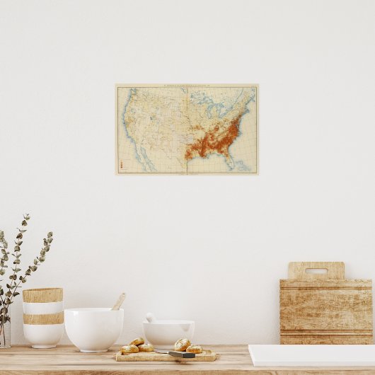 Poster 10 Population colorée 1890 (Cuisine)