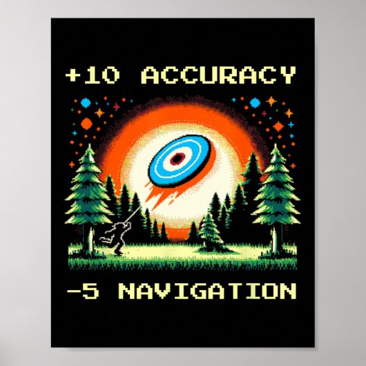 Poster +10 Précision –5 Navigation Pixel Joueur de Golf a (Devant)