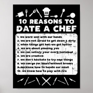 Poster 10 raisons de sortir avec un chef drôle de rencont