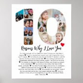 Poster 10 Raisons pour lesquelles je t'aime Collage du 10 (Devant)